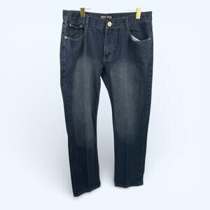 Tuff Gear Men's Straight Leg Flap Stitched Pocket Jeans 34x32